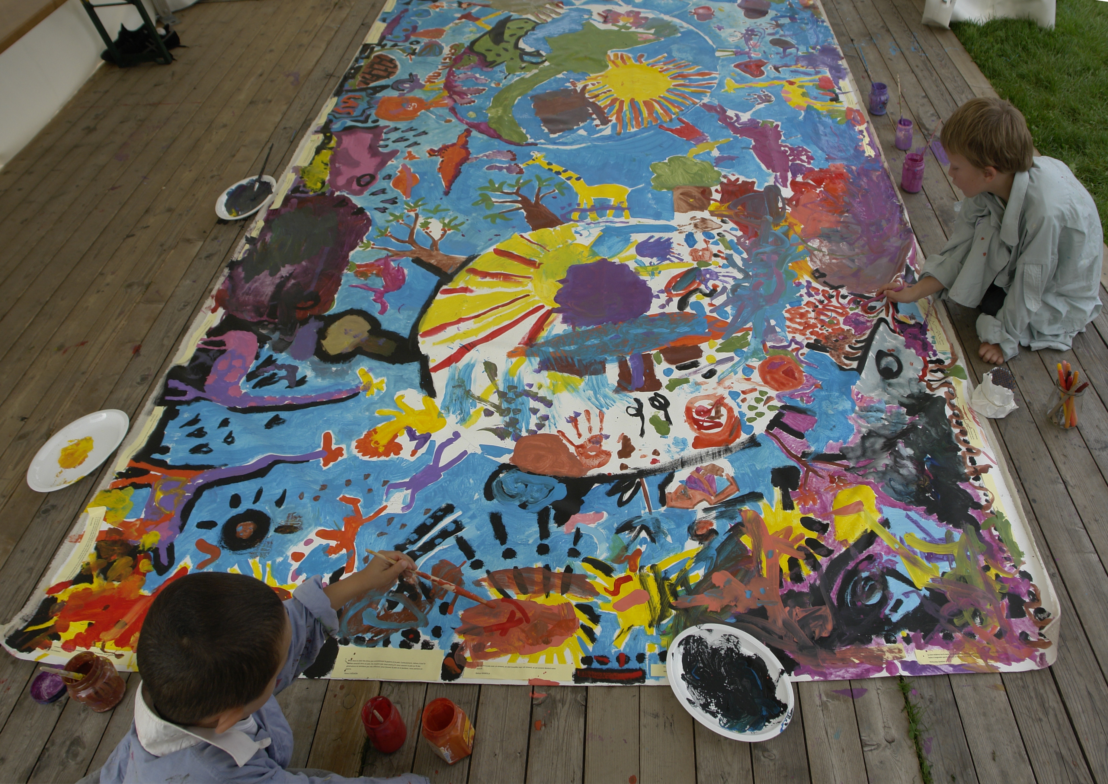 Children painting