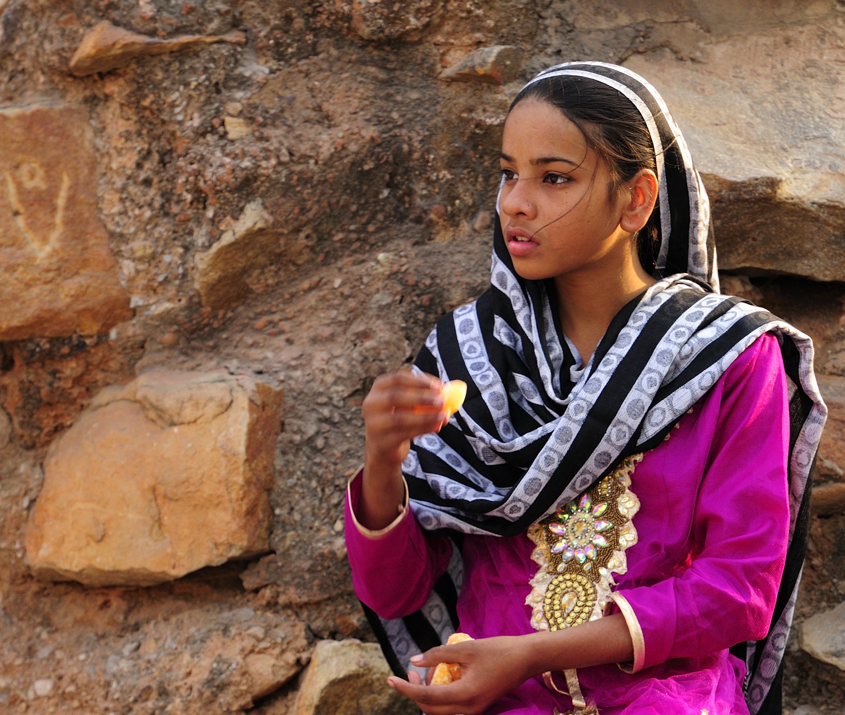 Fille inde, girl in India 2012