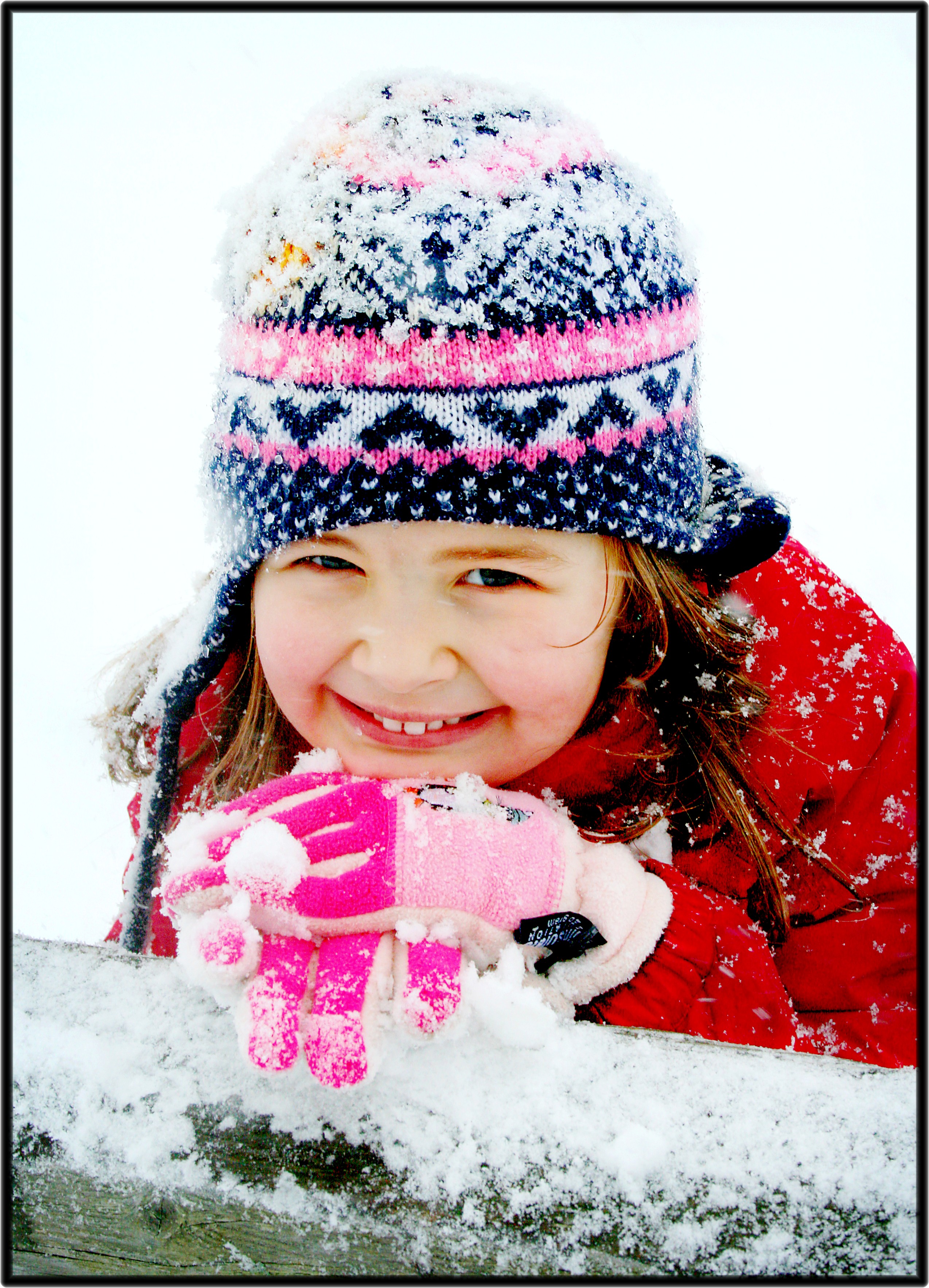a cute child girl - frosty smiles