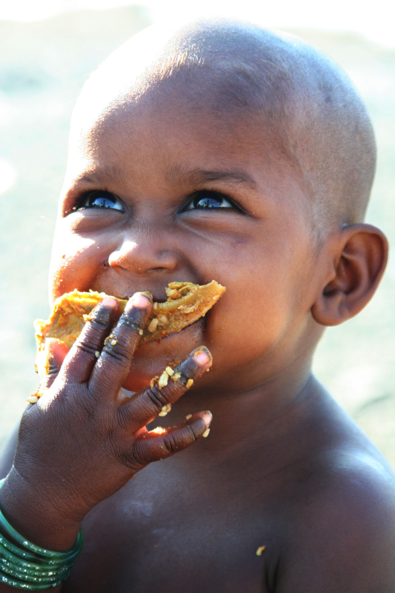 Mumbai baby eating