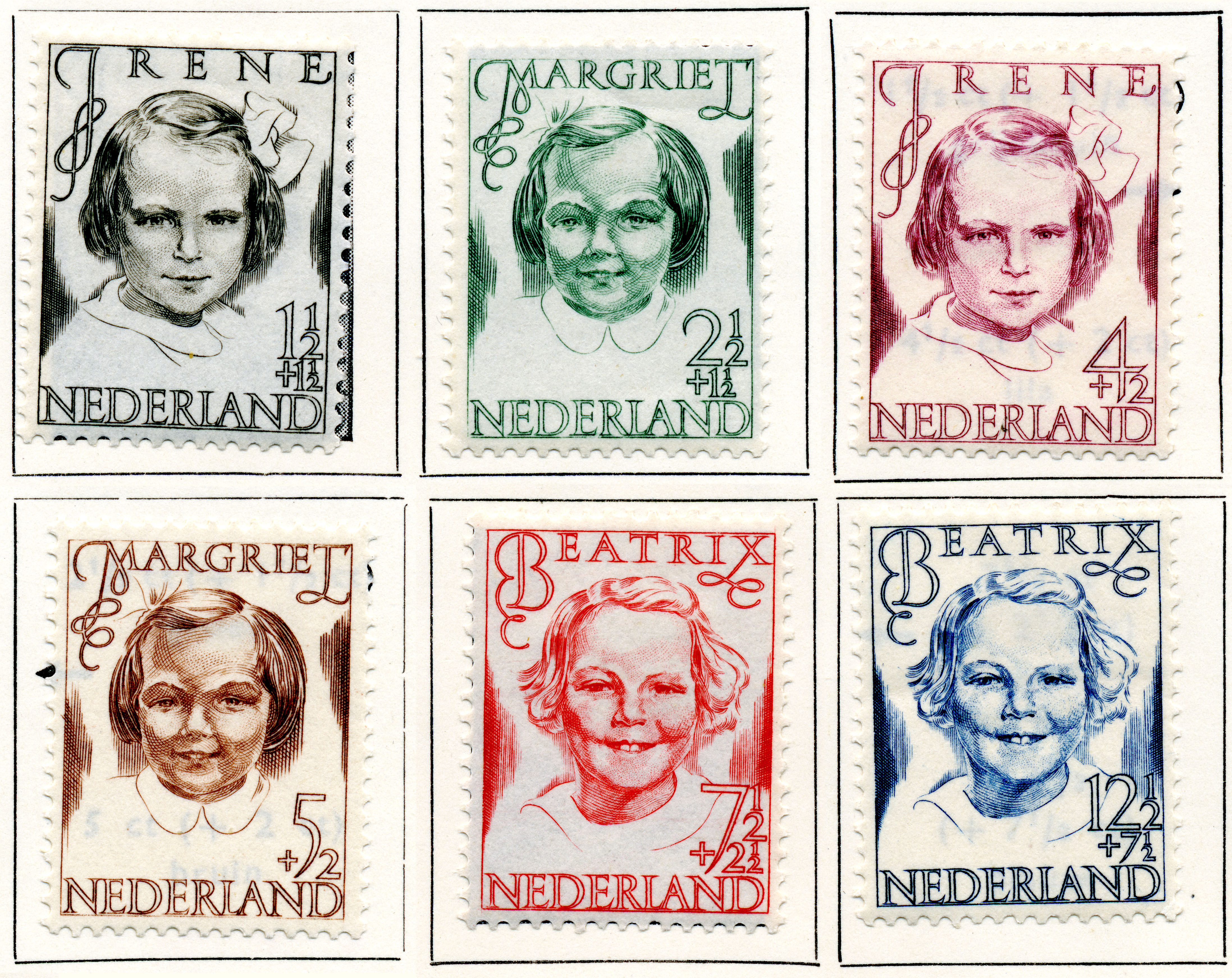 Postzegel NL nr454-459