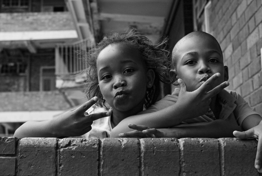 A brother and sister who live at the Central Fire Station, my intention to was to take an image of a pair of shoes but they weren’t hearing about that (Johannesburg CBD, 2015)
