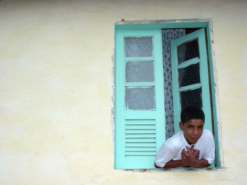 Boy in Window - Mariana, Minas Gerais - Brazil