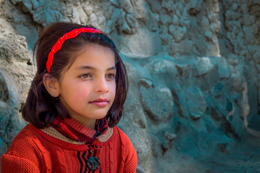 a beautiful child at the Altit Fort, Karimabad Hunza Gilgit Baltistan - dreaming angel
