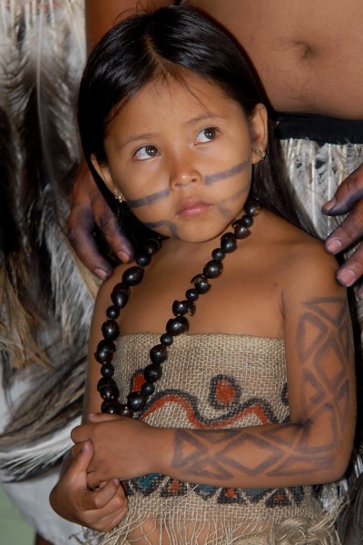 Indigenous girl of Terena ethnic group, Brazil