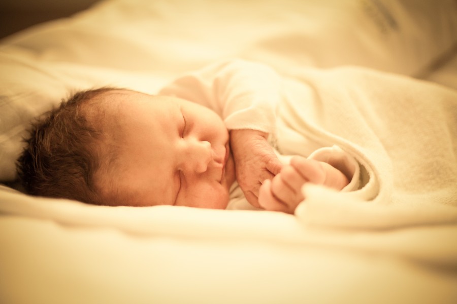 Sleeping newborn infant