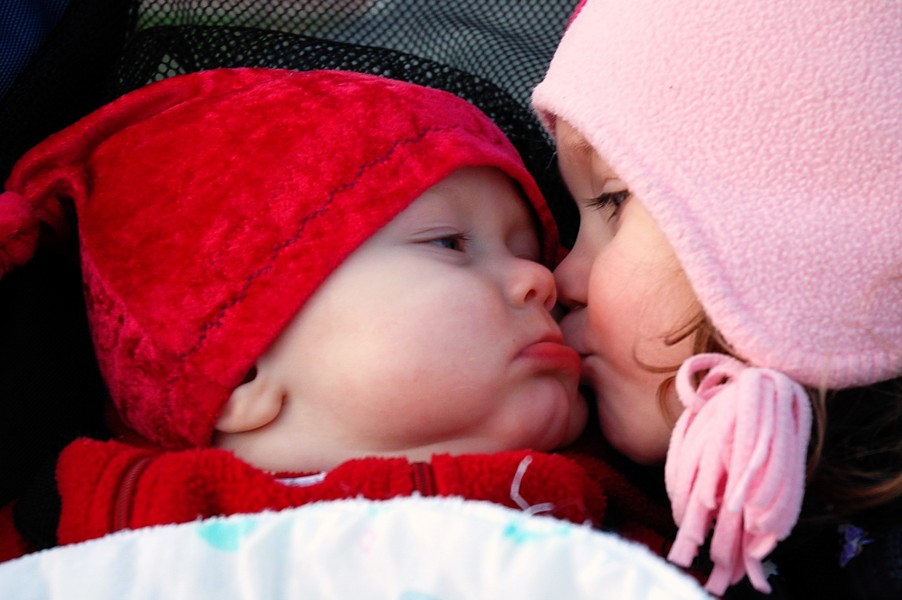 Smooches (baby and child kiss)