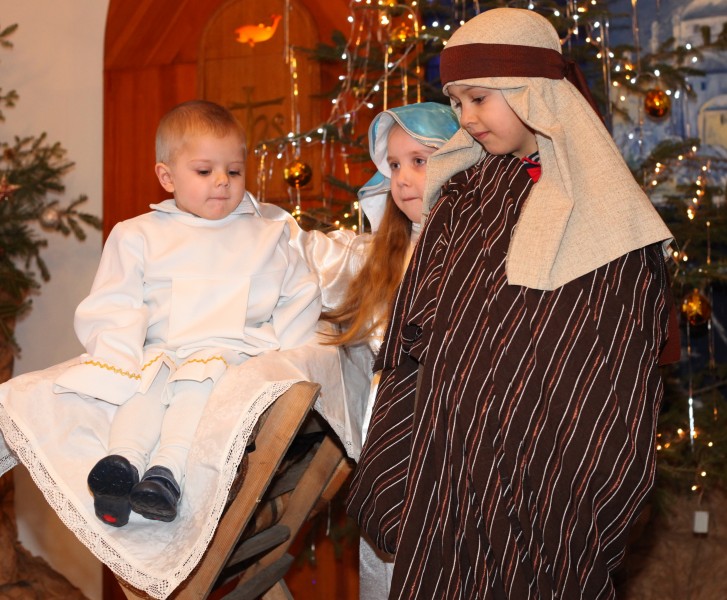 the Holy Family during the Nativity