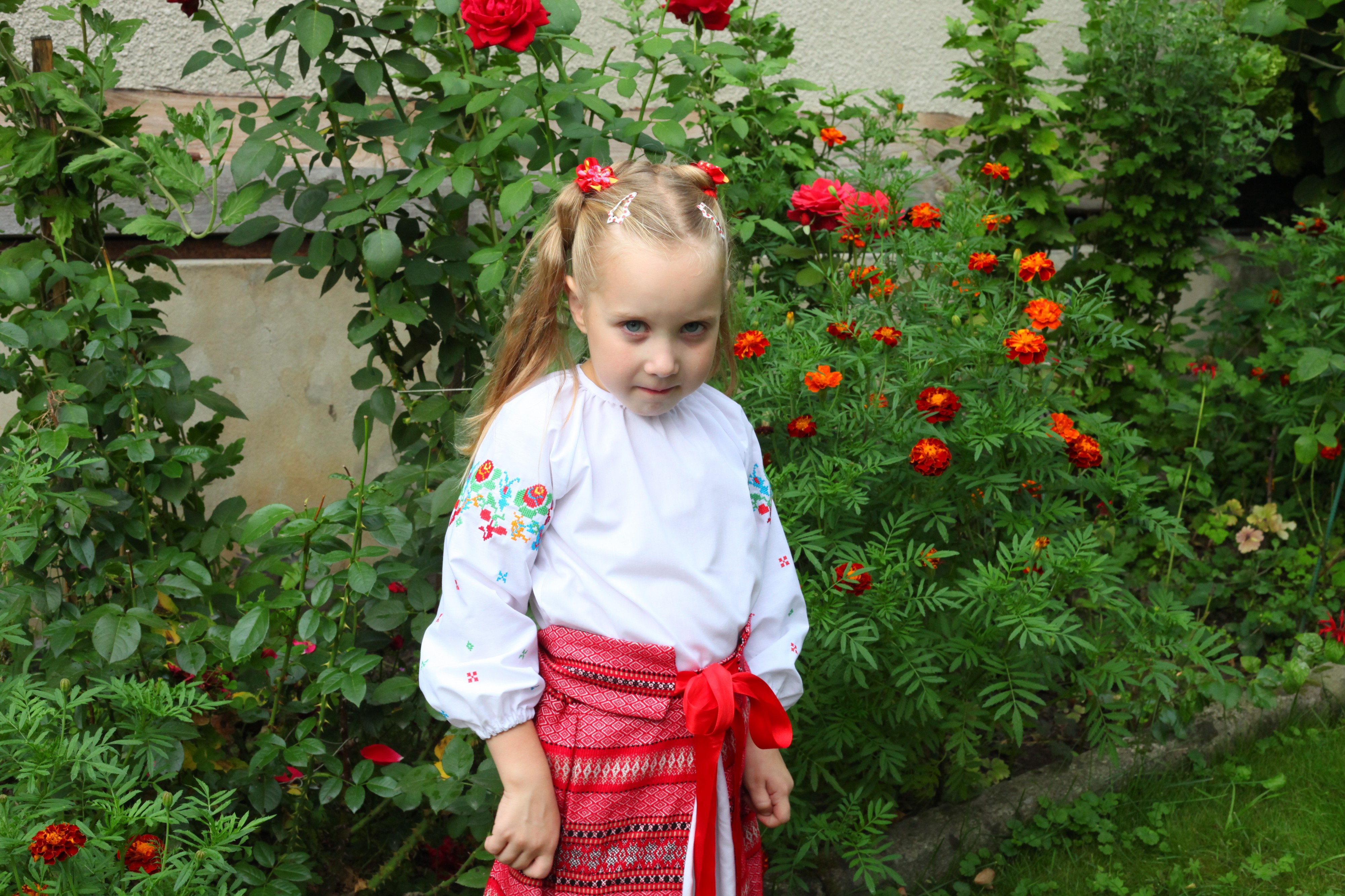 A child girl in a national dress