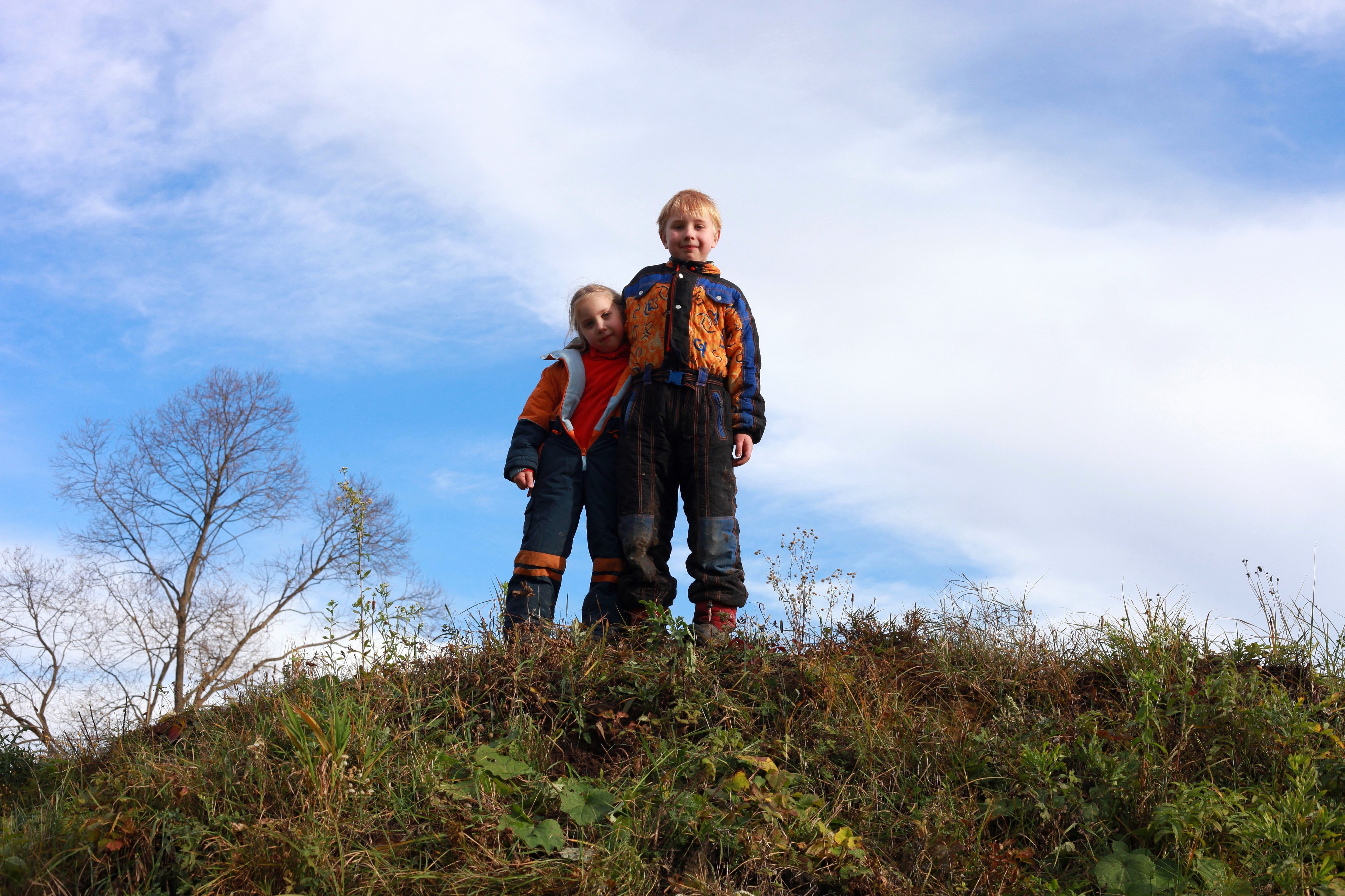 sister and brother in nature