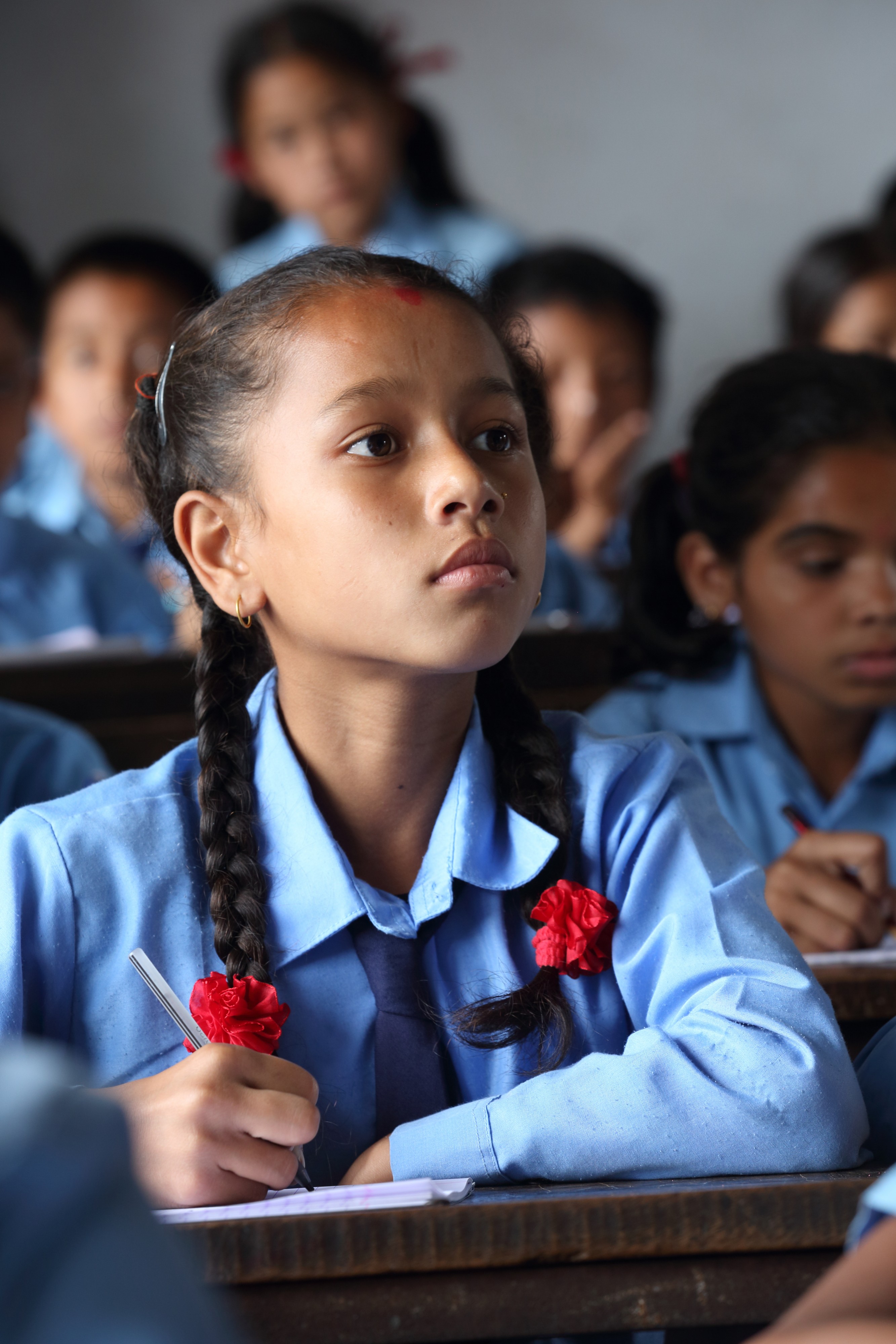 Students at Shree Dharmasthali Lower Secondary School, Pokhara, Nepal. (10725857053)