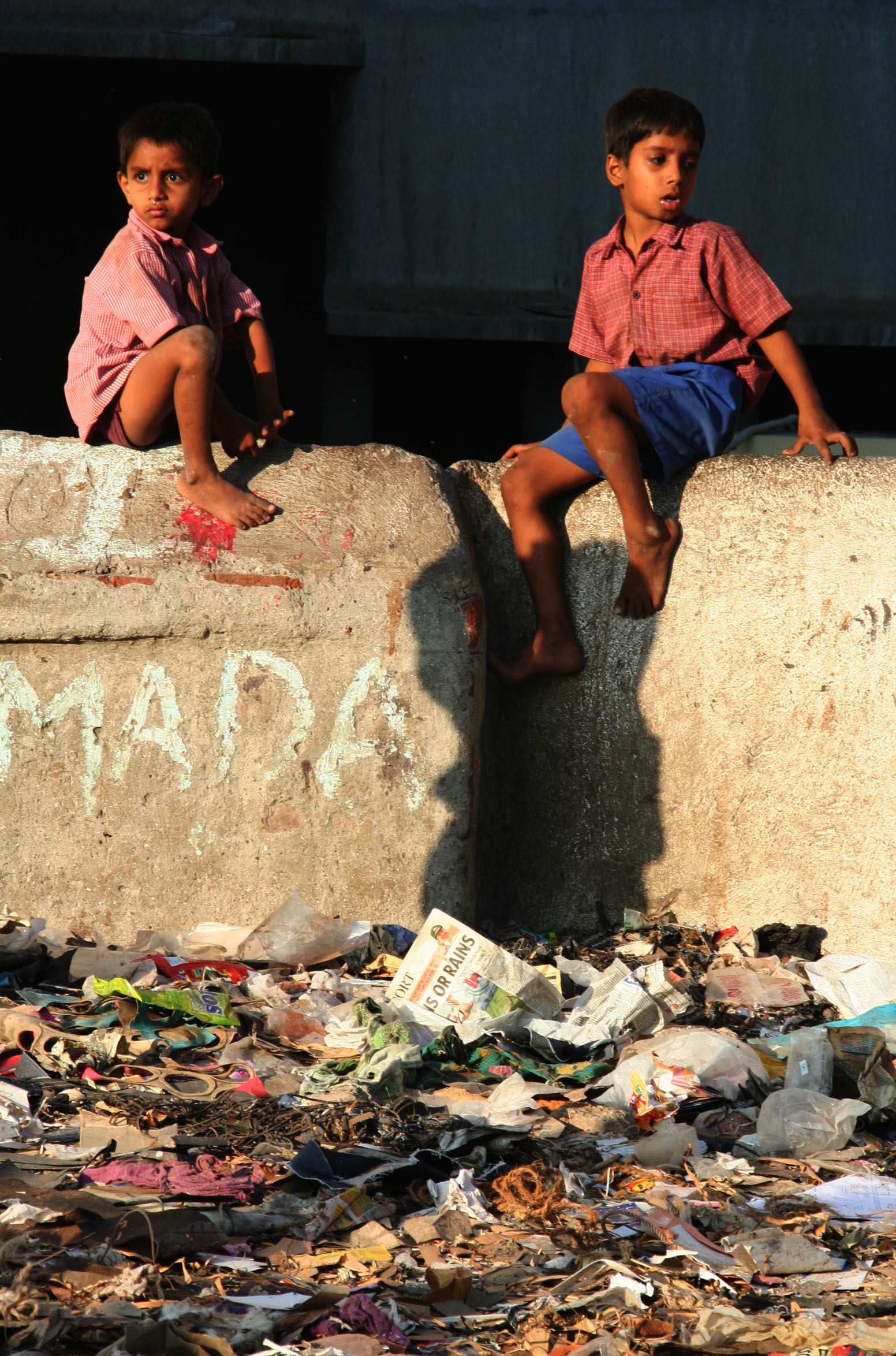 Two boys in Dharavi