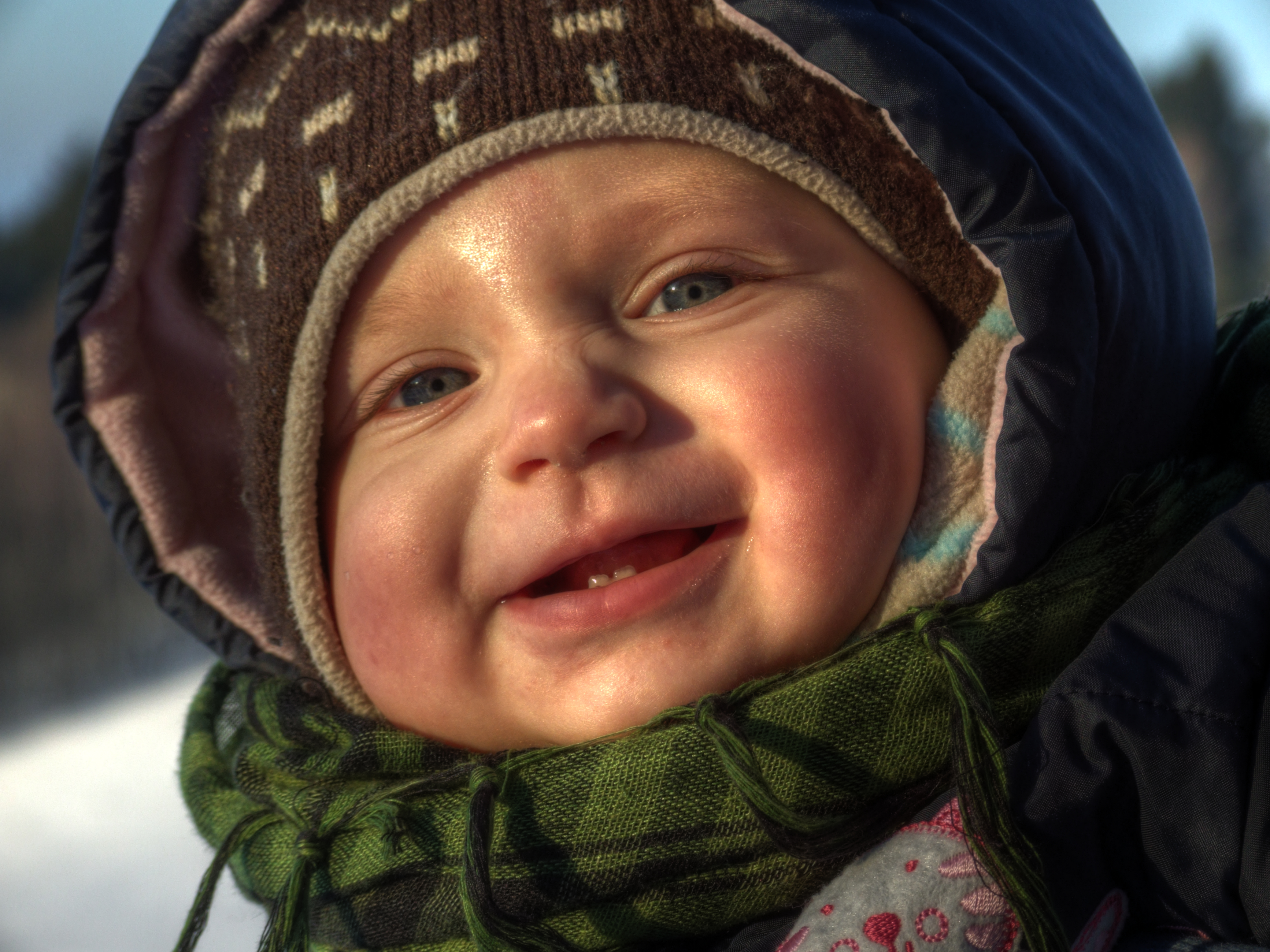 Winter baby 10-months-old