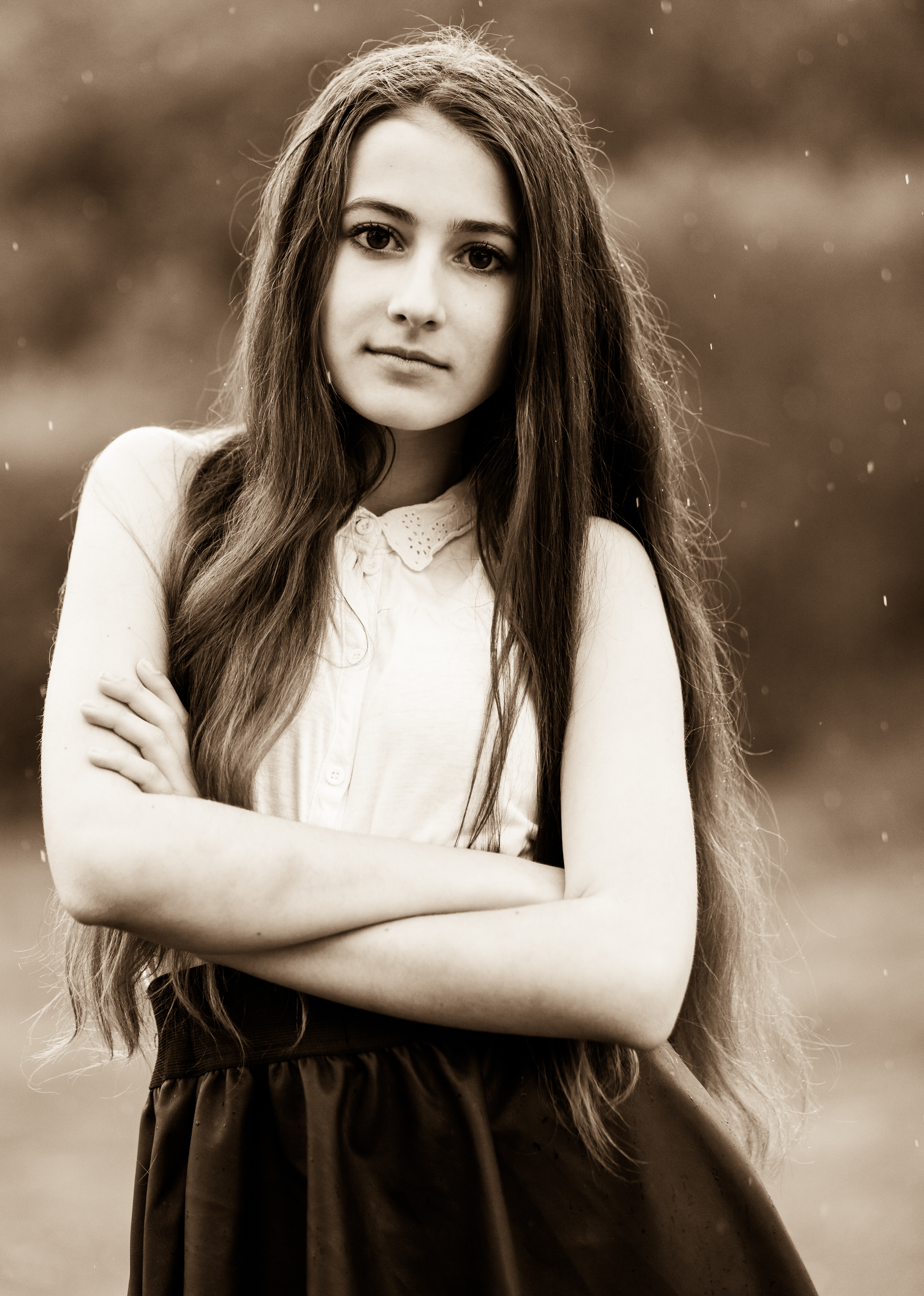 a 13-year-old brunette girl photographed in May 2015, picture 22