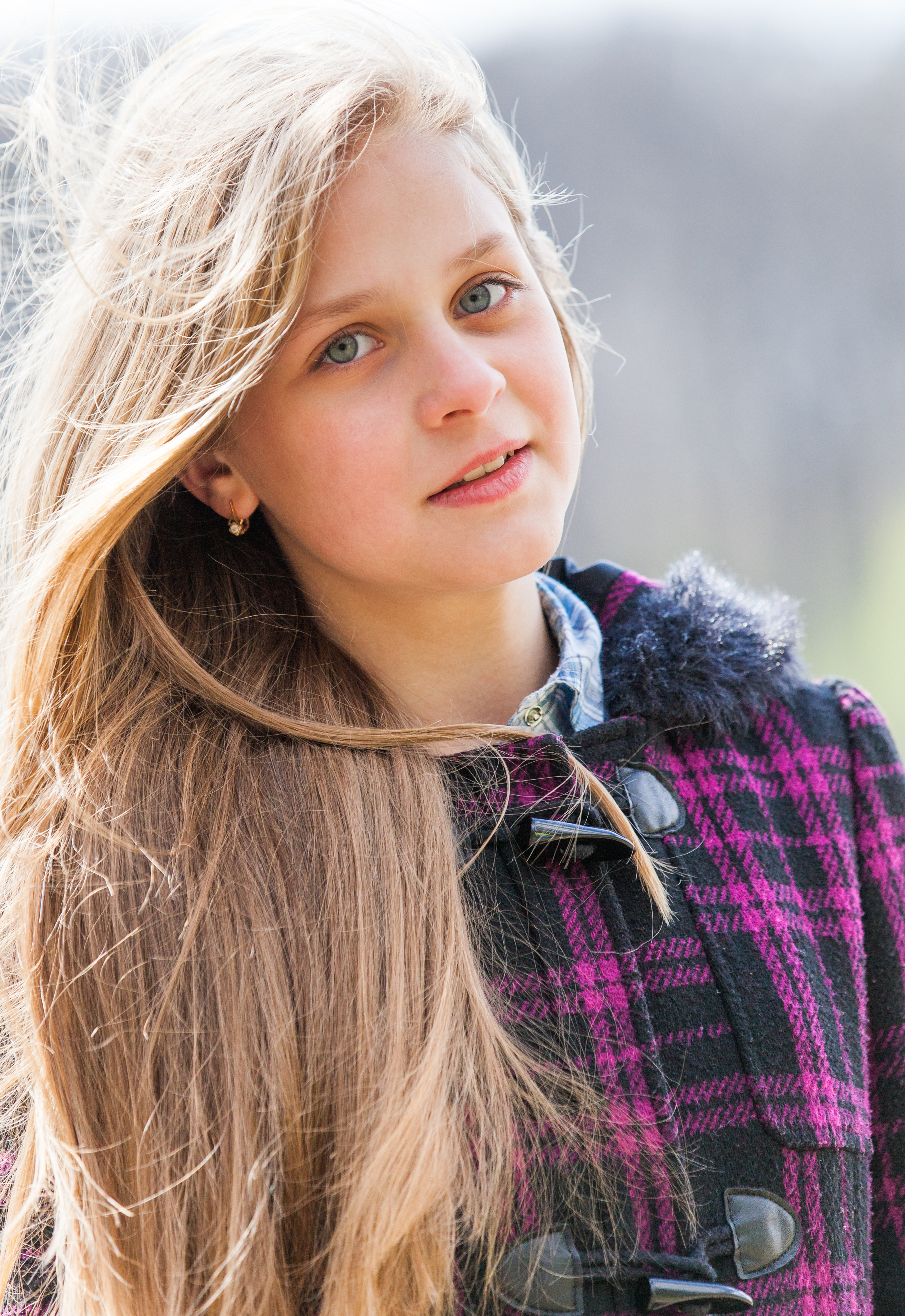 a cute blond 12-year-old girl photographed in April 2015, picture 1