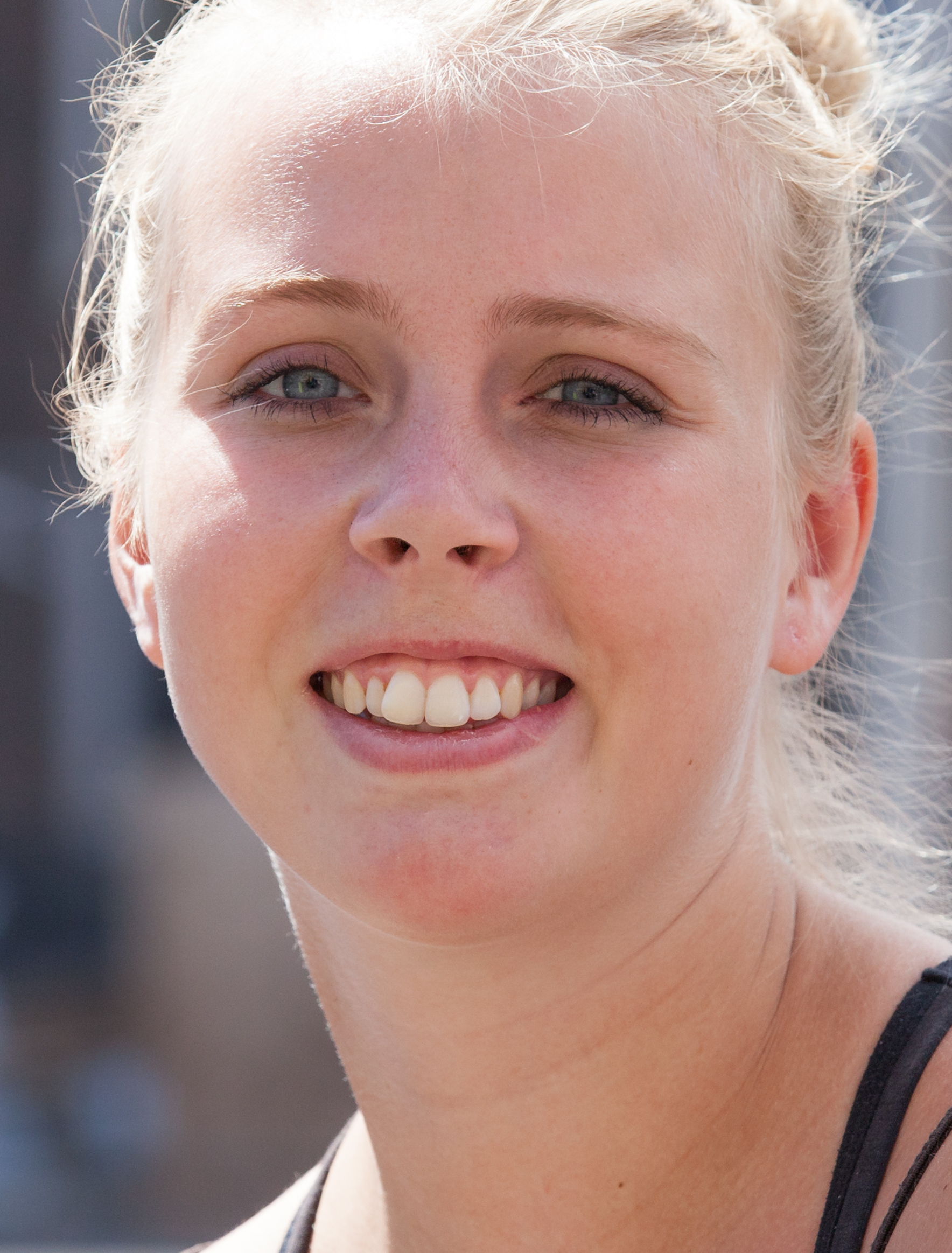 a cute fair-haired girl in Copenhagen, Denmark, in June 2014, picture 18