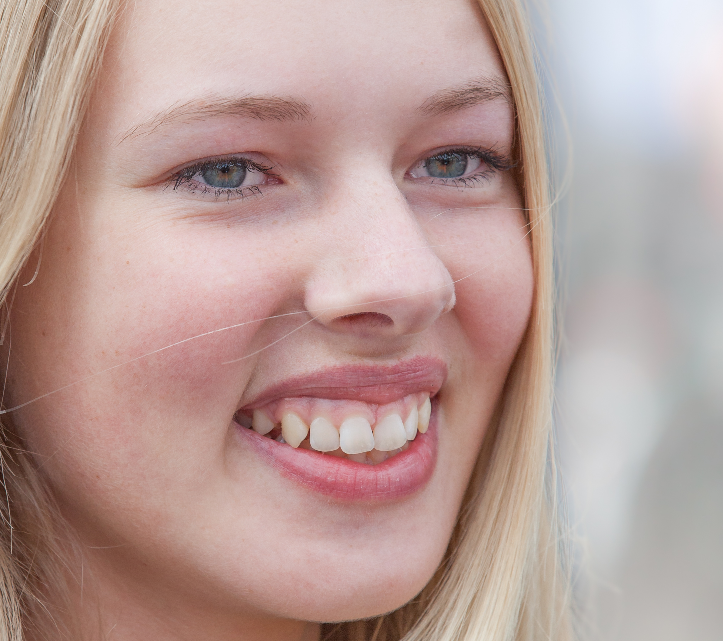 a cute fair-haired girl in Copenhagen, Denmark, in June 2014, picture 60