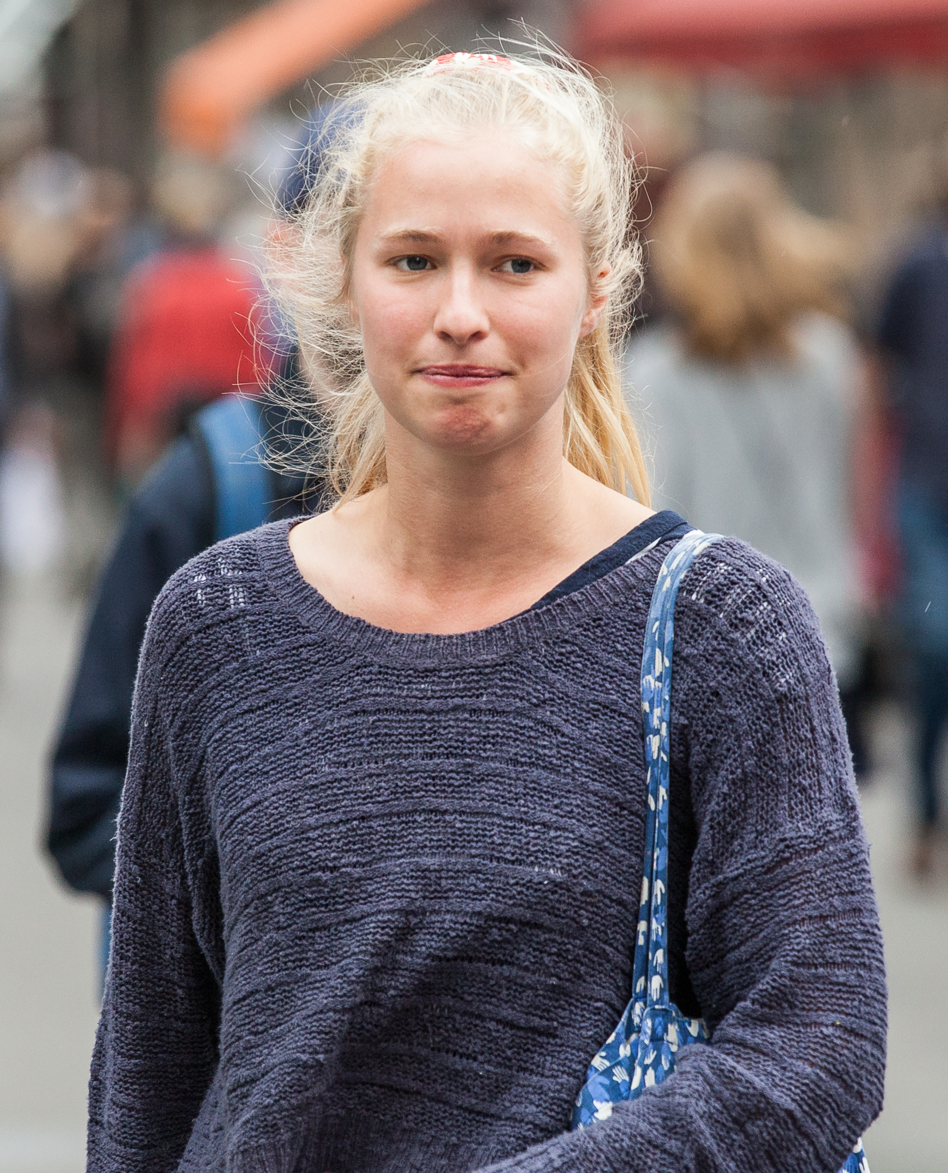 a cute blond girl photographed in Stockholm, Sweden in June 2014, picture 15/26