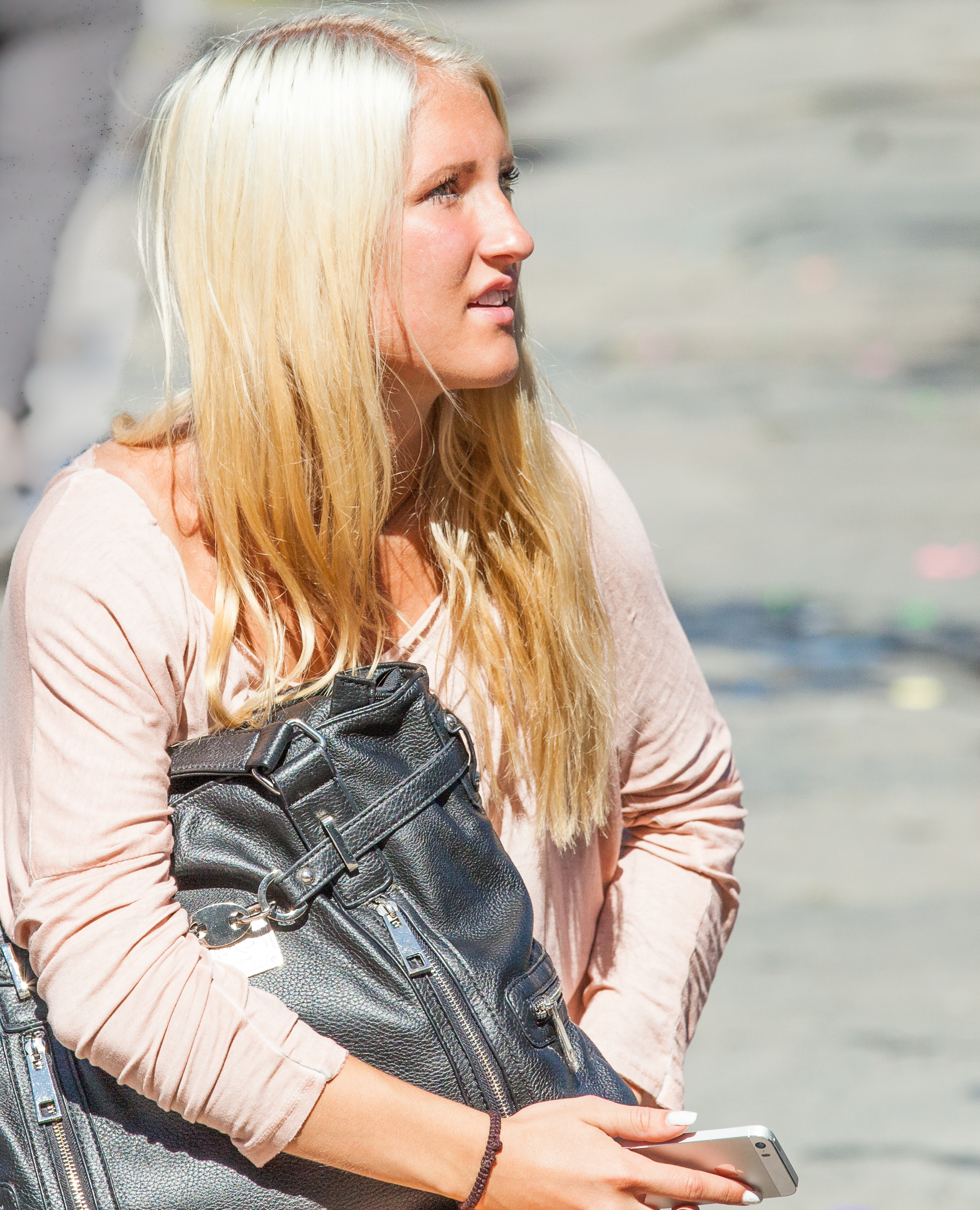 a blond girl in Gothenburg, Sweden in June 2014, picture 4/4