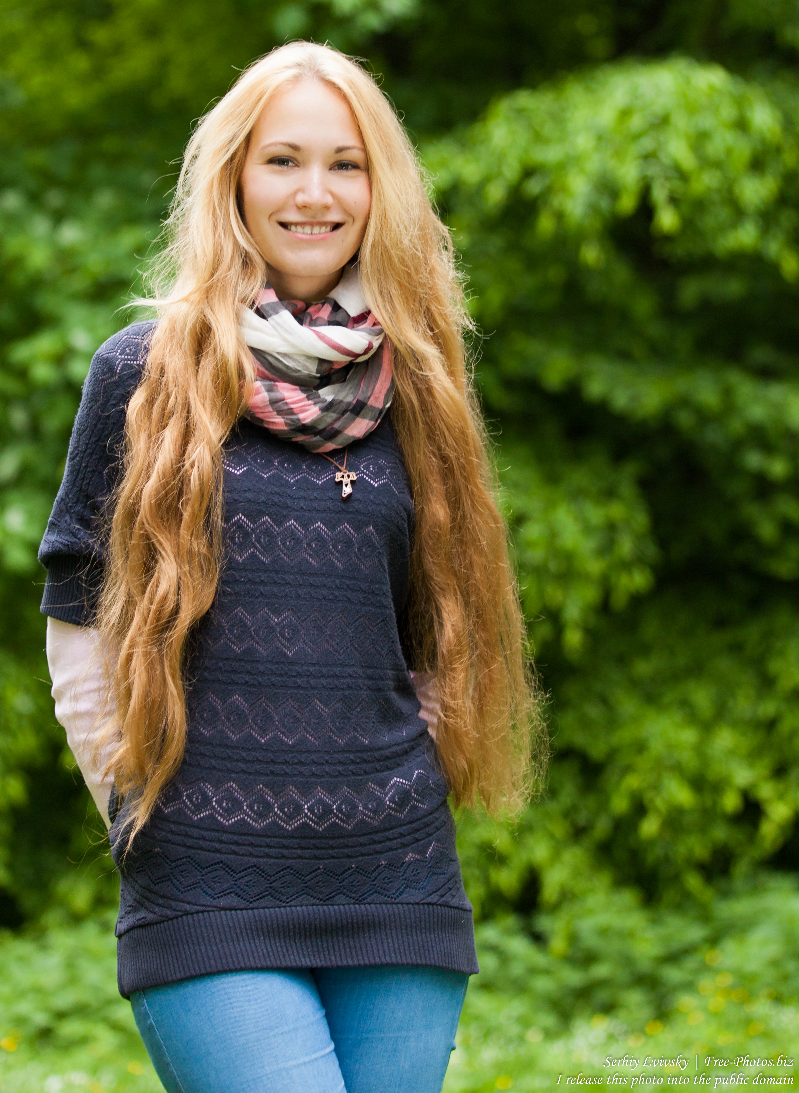 a long-haired Roman-Catholic girl photographed in May 2015, picture 2
