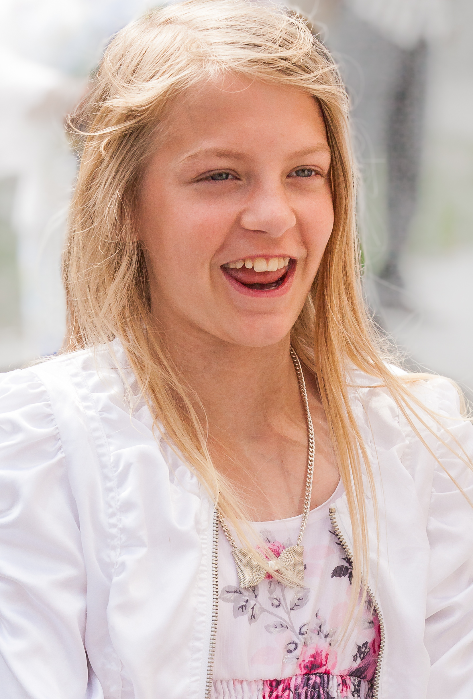 a pretty blond girl photographed in Uppsala, Sweden in June 2014, picture 26/34