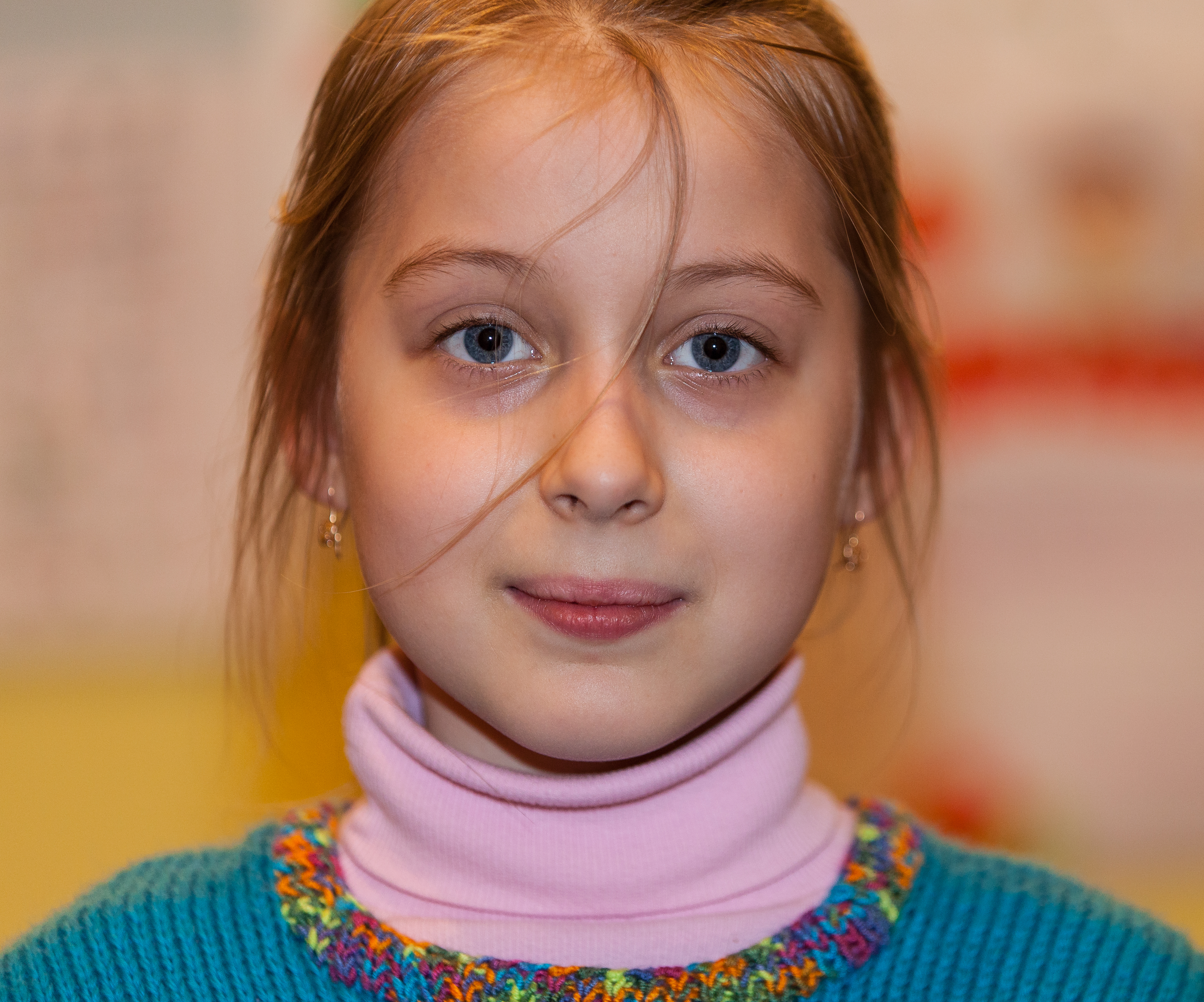 a young Catholic fair-haired pretty girl photographed in March 2014, image 3/6