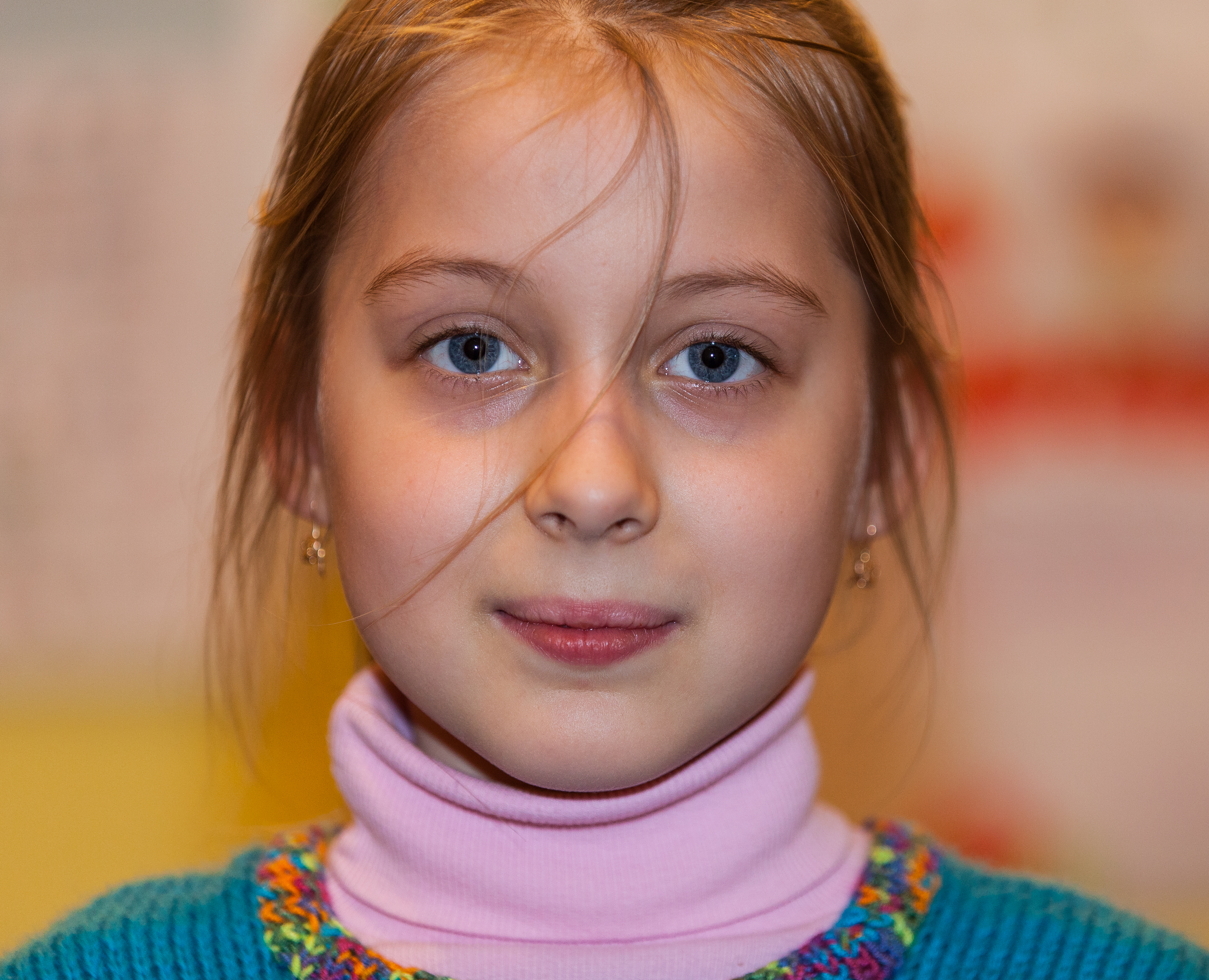 a young Catholic fair-haired pretty girl photographed in March 2014, image 4/6