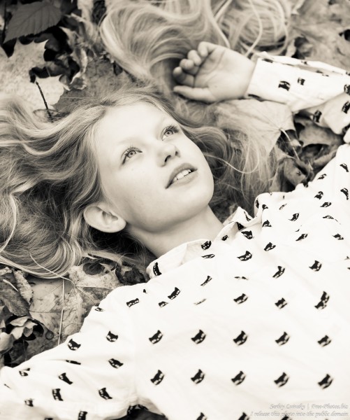 a 12-year-old natural blond Catholic girl photographed by Serhiy Lvivsky in November 2015, picture 6