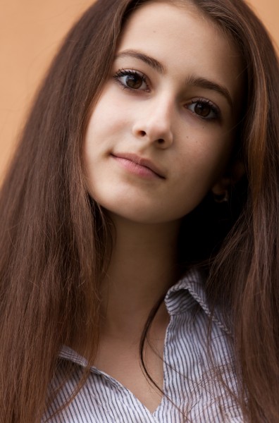 a 13-year-old brunette girl photographed in May 2015, picture 11