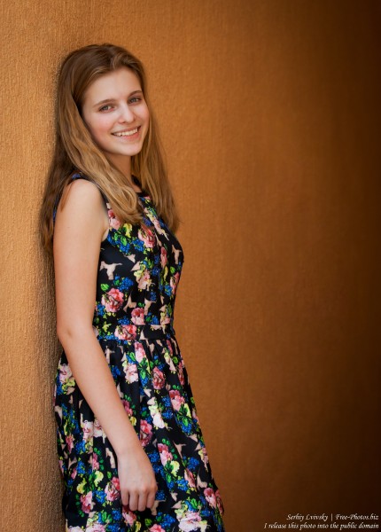 a 14-year-old blond Roman-Catholic girl photographed in July 2015, picture 16