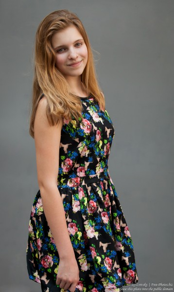 a 14-year-old blond Roman-Catholic girl photographed in July 2015, picture 29