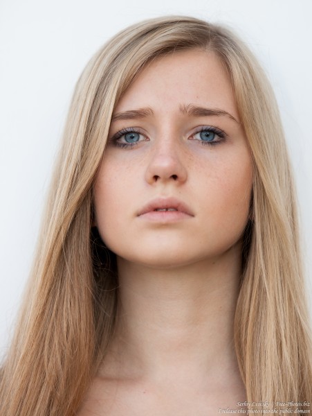 a 17-year-old natural blond girl with blue eyes photographed in October 2015 by Serhiy Lvivsky, picture 7