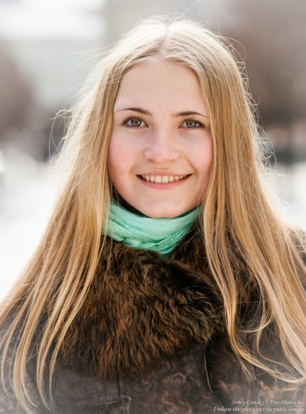 a beautiful 19-year-old Catholic blond girl photographed in February 2015, picture 9