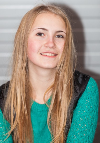 a beautiful blond Catholic girl photographed in December 2014, picture 3
