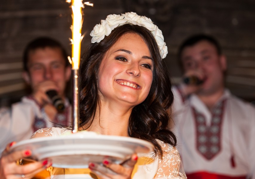 a beautiful brunette girl having her hen party in April 2014, photograph 2/20