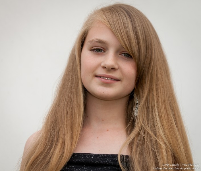 a blond 13-year-old girl photographed in June 2015, picture 5