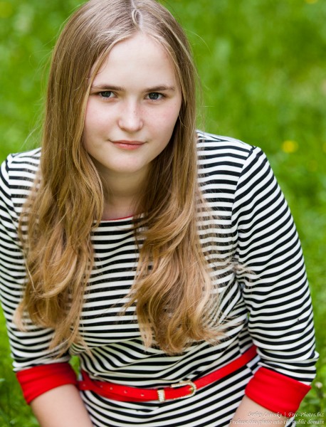 a blond 14-year-old girl photographed in May 2015, picture 3