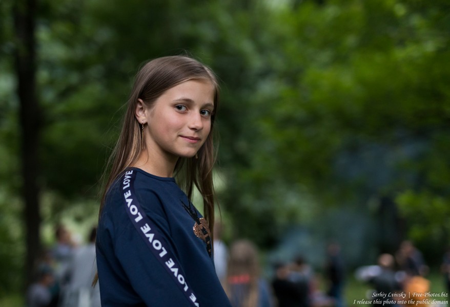 a cute girl at Catholic recollections in June 2019, picture 1