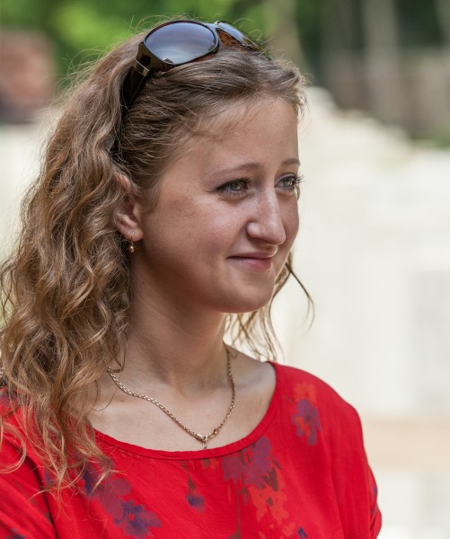 a young Catholic pretty girl photographed in June 2014