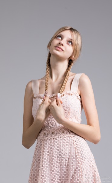 Adriana - a 15-year-old tall thin girl with big grey eyes and natural lips, the fifth photo session by Serhiy Lvivsky, taken in February 2026, picture 3