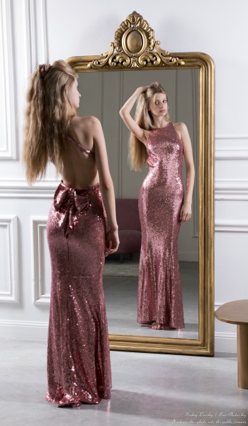 Adriana - a 15-year-old thin tall girl with big grey eyes and natural lips, the sixth photo session by Serhiy Lvivsky, taken in March 2026, portrait 30/36