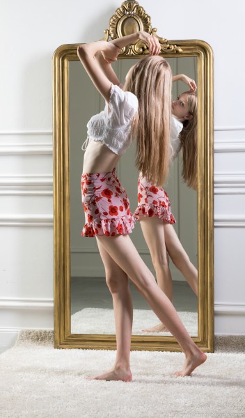 Adriana - a 15-year-old tall thin girl with big grey eyes and natural lips, the eighth photo session by Serhiy Lvivsky, taken in June 2026, portrait 61/64