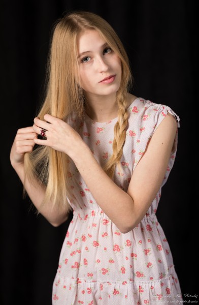 Joanna - a 15-year-old girl with natural lips and natural blonde hair, the third photo session, taken in December 2023 by Serhiy Lvivsky, picture 2