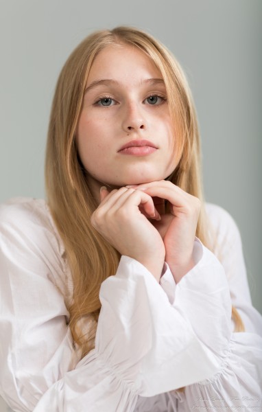 Joanna - a 15-year-old girl with natural big lips and natural blonde hair photographed in August 2023 by Serhiy Lvivsky, picture 20
