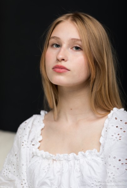 Joanna - a 15-year-old girl with natural lips and blonde hair photographed in July 2023 by Serhiy Lvivsky, picture 10