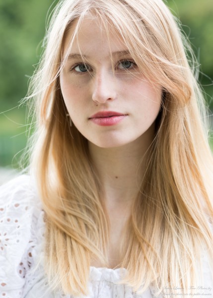 Joanna - a 15-year-old girl with natural lips and blonde hair photographed in July 2023 by Serhiy Lvivsky, picture 20