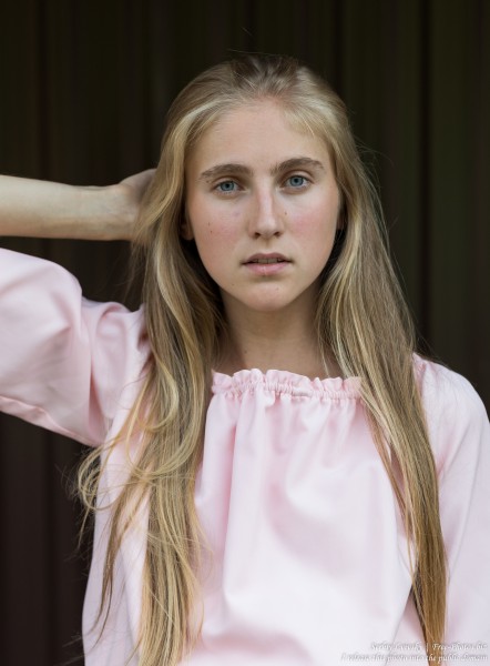 Katia - a 16-year-old natural blonde girl with blue eyes photographed in June 2019 by Serhiy Lvivsky, picture 8
