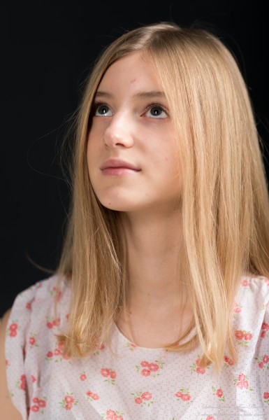 Martha - a 13-year-old natural blonde girl, second photo session by Serhiy Lvivsky, taken in December 2023, picture 6