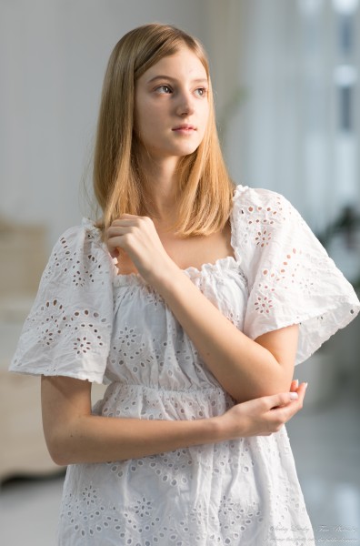 Martha - a 13-year-old natural blonde girl, second photo session by Serhiy Lvivsky, taken in December 2023, picture 12
