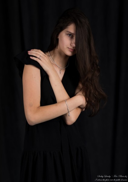 Martha - a beautiful 15-year-old brunette girl, photographed in October 2023 by Serhiy Lvivsky, portrait 8/25